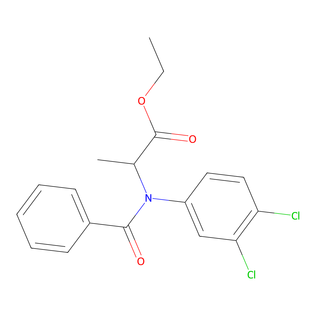 Benzoylprop-ethyl molecular structure, CAS 33878-50-1