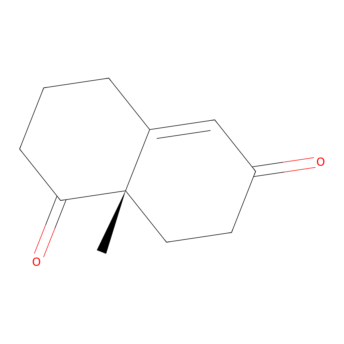 (+)-Wieland-Miescher ketone molecular structure, CAS 33878-99-8