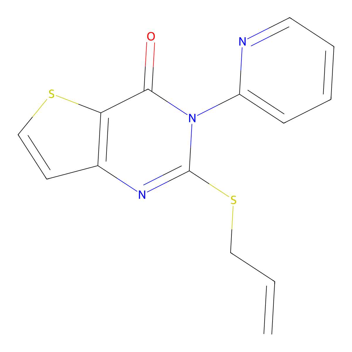 2-(allylsulfanyl)-3-(2-pyridinyl)thieno[3,2-d]pyrimidin-4(3H)-one molecular structure, CAS 338780-25-9