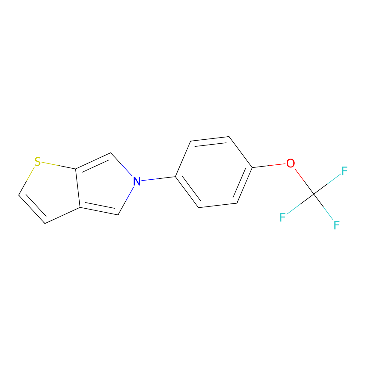 5-[4-(trifluoromethoxy)phenyl]-5H-thieno[2,3-c]pyrrole molecular structure, CAS 338780-82-8