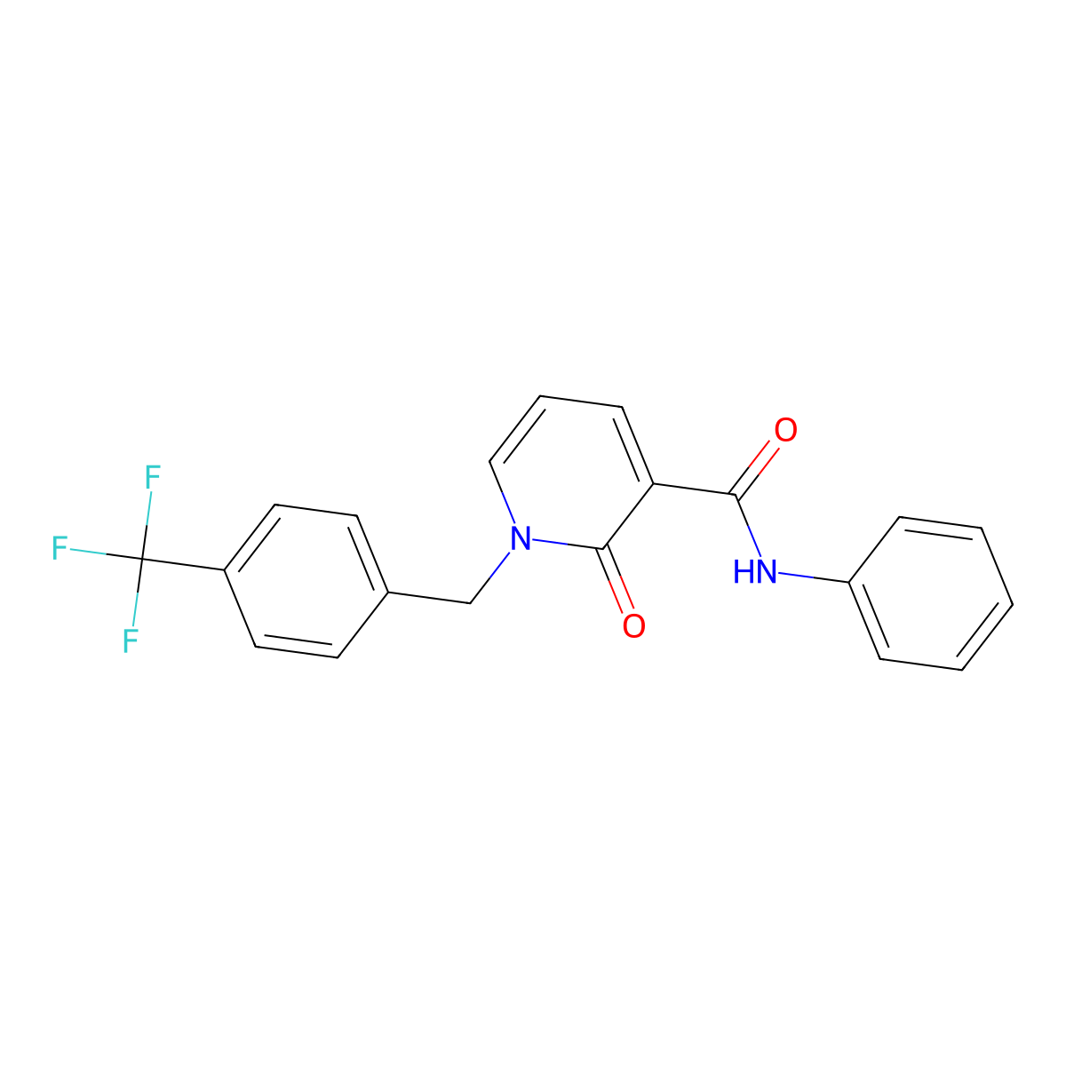 2-oxo-N-Phenyl-1-(4-(trifluoromethyl)benzyl)-1,2-dihydro-3-pyridinecarboxamide molecular structure, CAS 338781-67-2