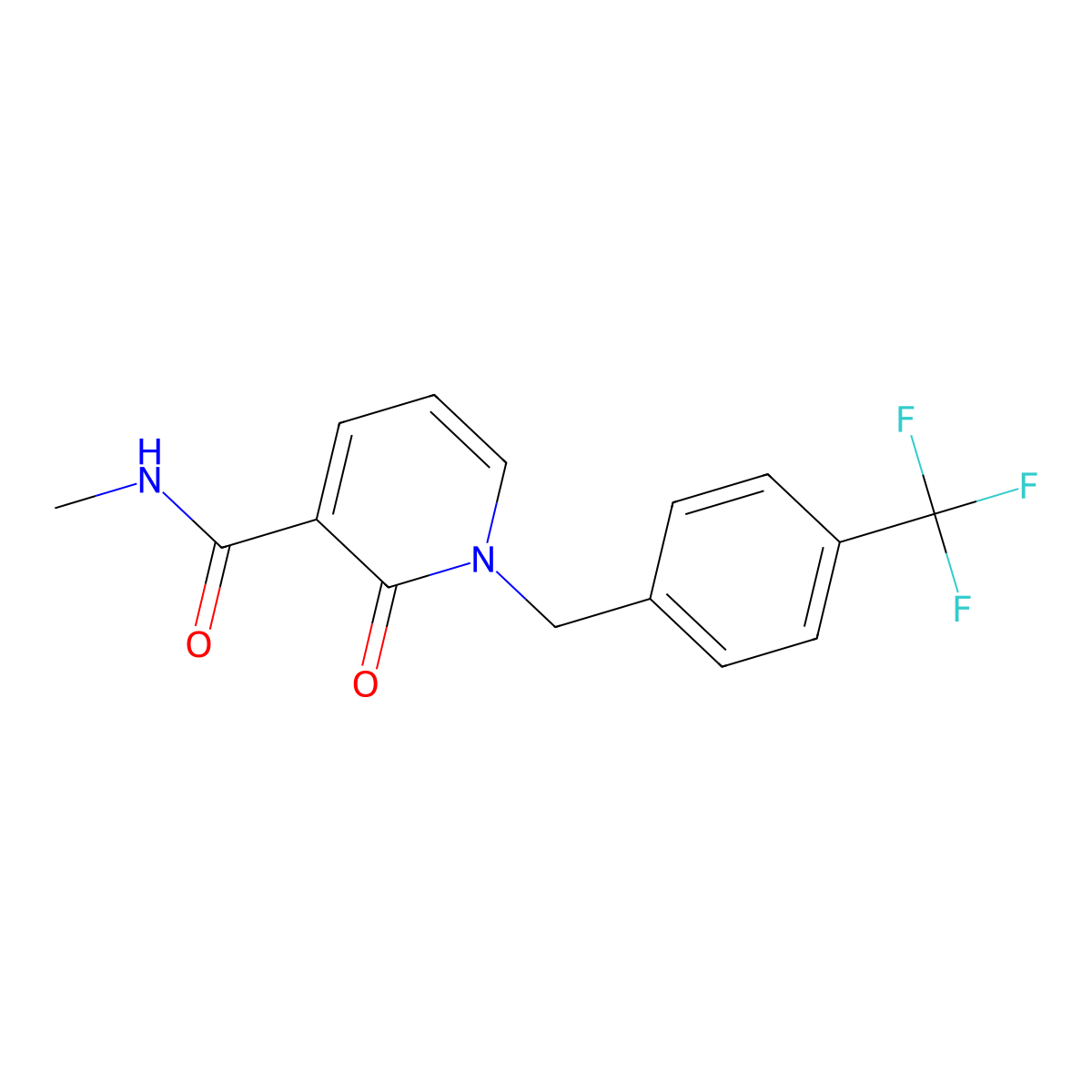 N-methyl-2-oxo-1-[4-(trifluoromethyl)benzyl]-1,2-dihydro-3-pyridinecarboxamide molecular structure, CAS 338781-83-2