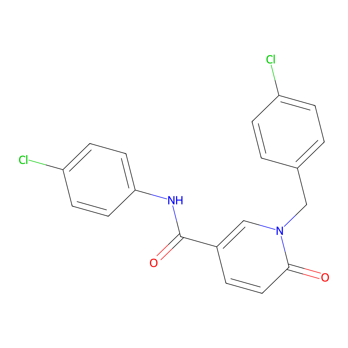 N-(4-chlorophenyl)-1-[(4-chlorophenyl)methyl]-6-oxo-1,6-dihydropyridine-3-carboxamide molecular structure, CAS 338782-75-5