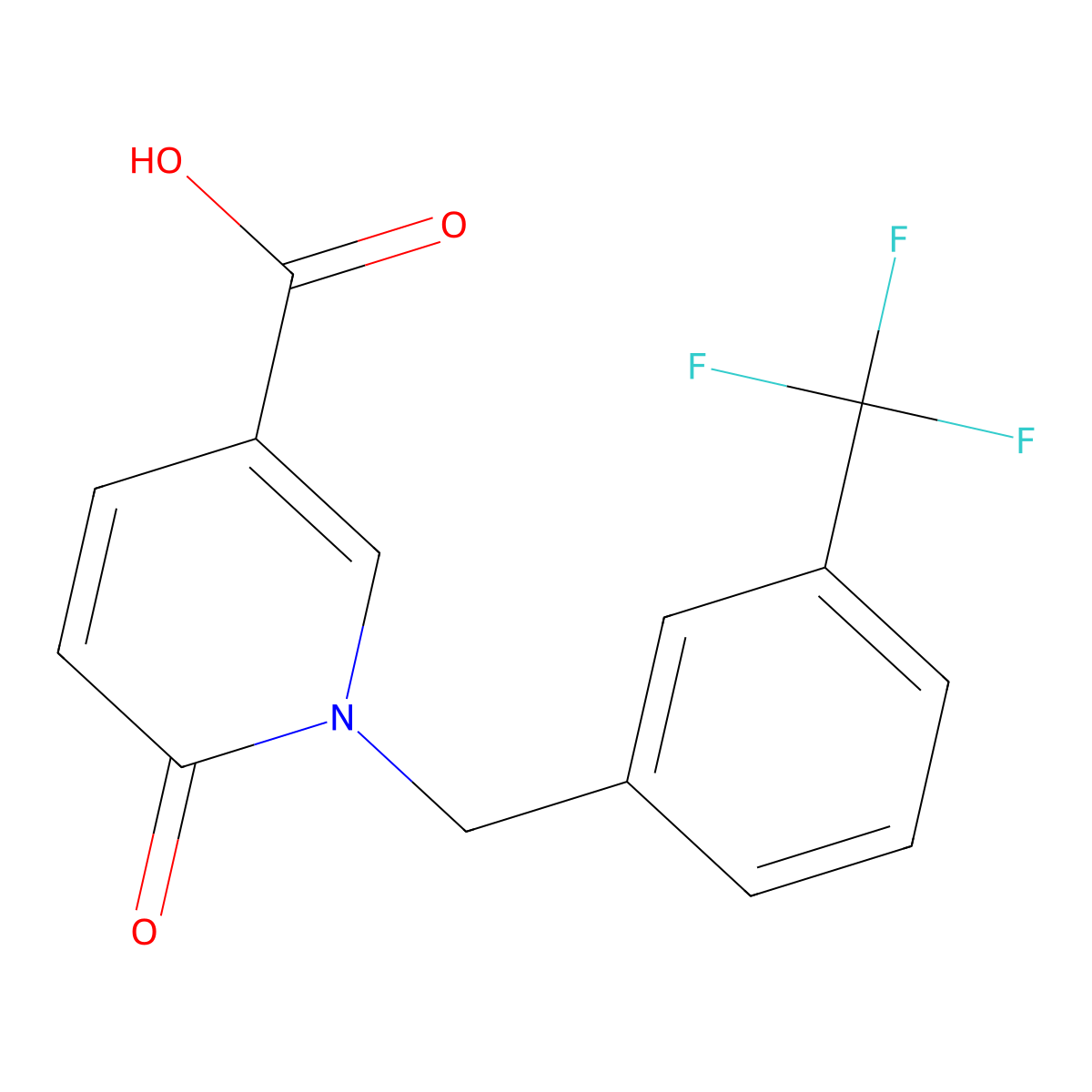 6-Oxo-1-[3-(Trifluoromethyl)Benzyl]-1,6-Dihydro-3-Pyridinecarboxylic Acid molecular structure, CAS 338783-19-0