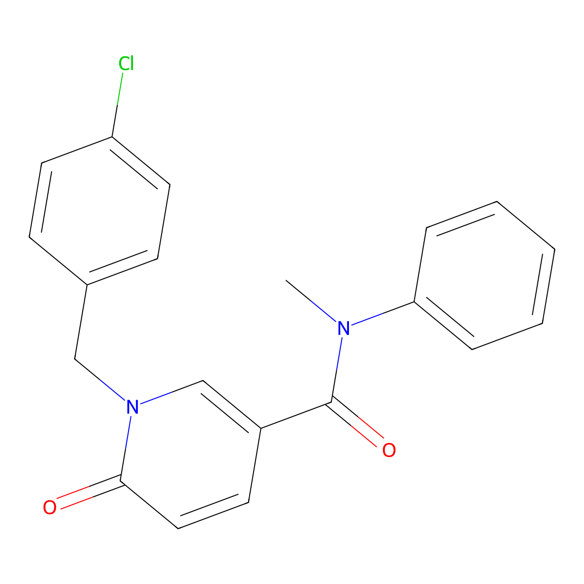 1-(4-chlorobenzyl)-N-methyl-6-oxo-N-phenyl-1,6-dihydro-3-pyridinecarboxamide molecular structure, CAS 338783-39-4