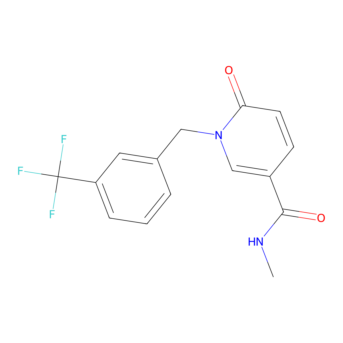 N-methyl-6-oxo-1-[3-(trifluoromethyl)benzyl]-1,6-dihydro-3-pyridinecarboxamide molecular structure, CAS 338783-59-8