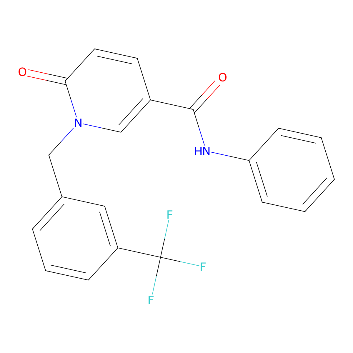 6-oxo-N-phenyl-1-[3-(trifluoromethyl)benzyl]-1,6-dihydro-3-pyridinecarboxamide molecular structure, CAS 338783-63-4