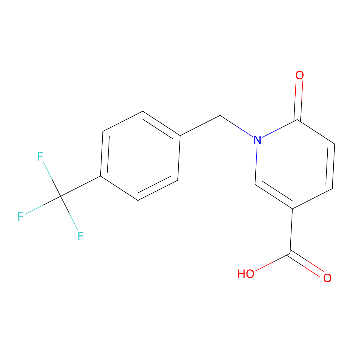 6-Oxo-1-[4-(Trifluoromethyl)Benzyl]-1,6-Dihydro-3-Pyridinecarboxylic Acid molecular structure, CAS 338783-75-8