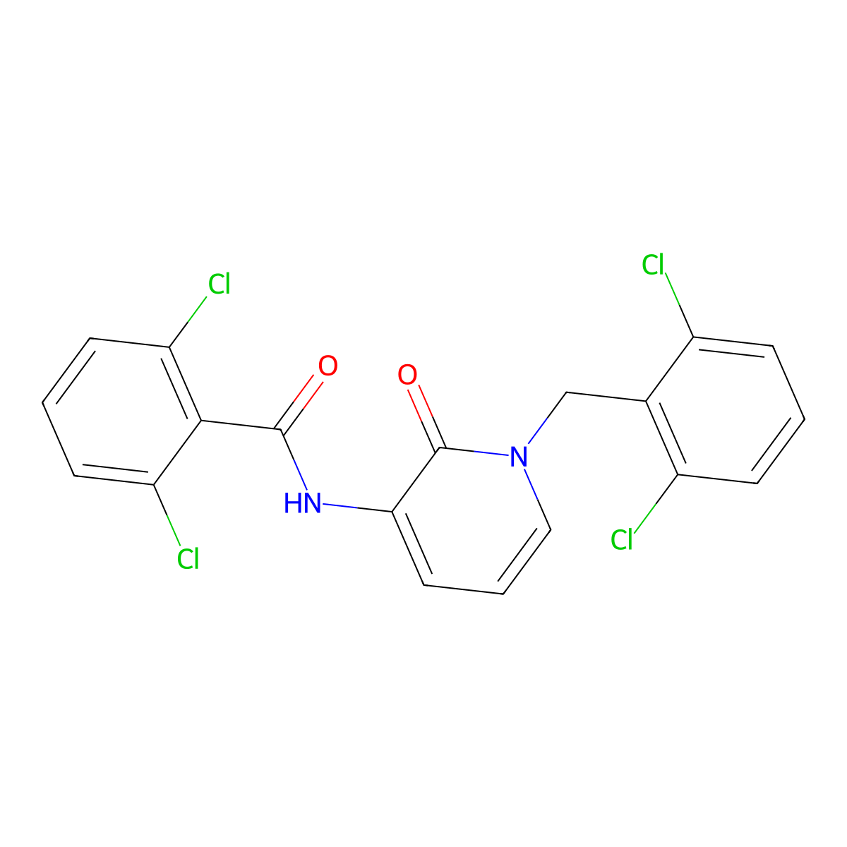 2,6-dichloro-N-[1-(2,6-dichlorobenzyl)-2-oxo-1,2-dihydro-3-pyridinyl]benzenecarboxamide molecular structure, CAS 338784-15-9