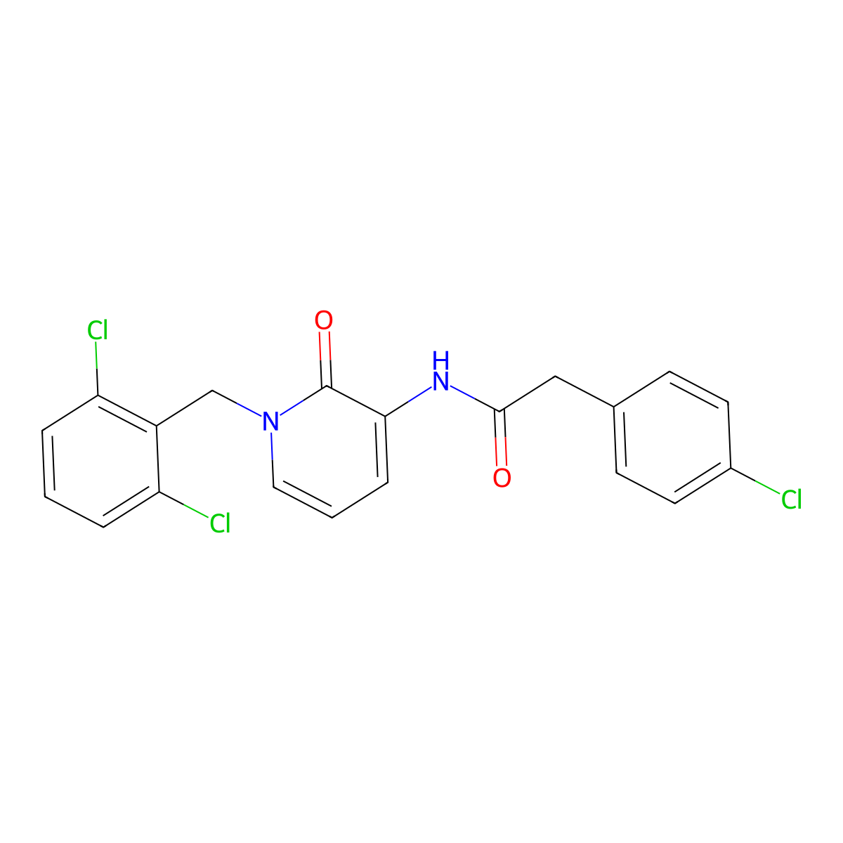 2-(4-chlorophenyl)-N-[1-(2,6-dichlorobenzyl)-2-oxo-1,2-dihydro-3-pyridinyl]acetamide molecular structure, CAS 338784-87-5