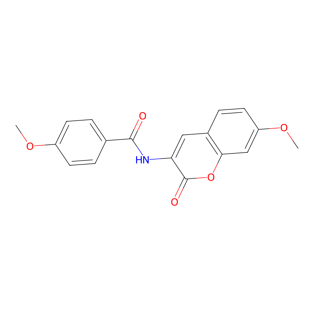 4-methoxy-N-(7-methoxy-2-oxo-2H-chromen-3-yl)benzenecarboxamide molecular structure, CAS 338785-23-2