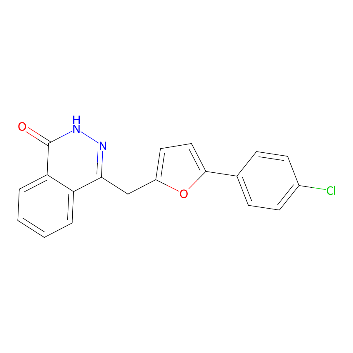 4-{[5-(4-chlorophenyl)-2-furyl]methyl}-1(2H)-phthalazinone molecular structure, CAS 338785-51-6