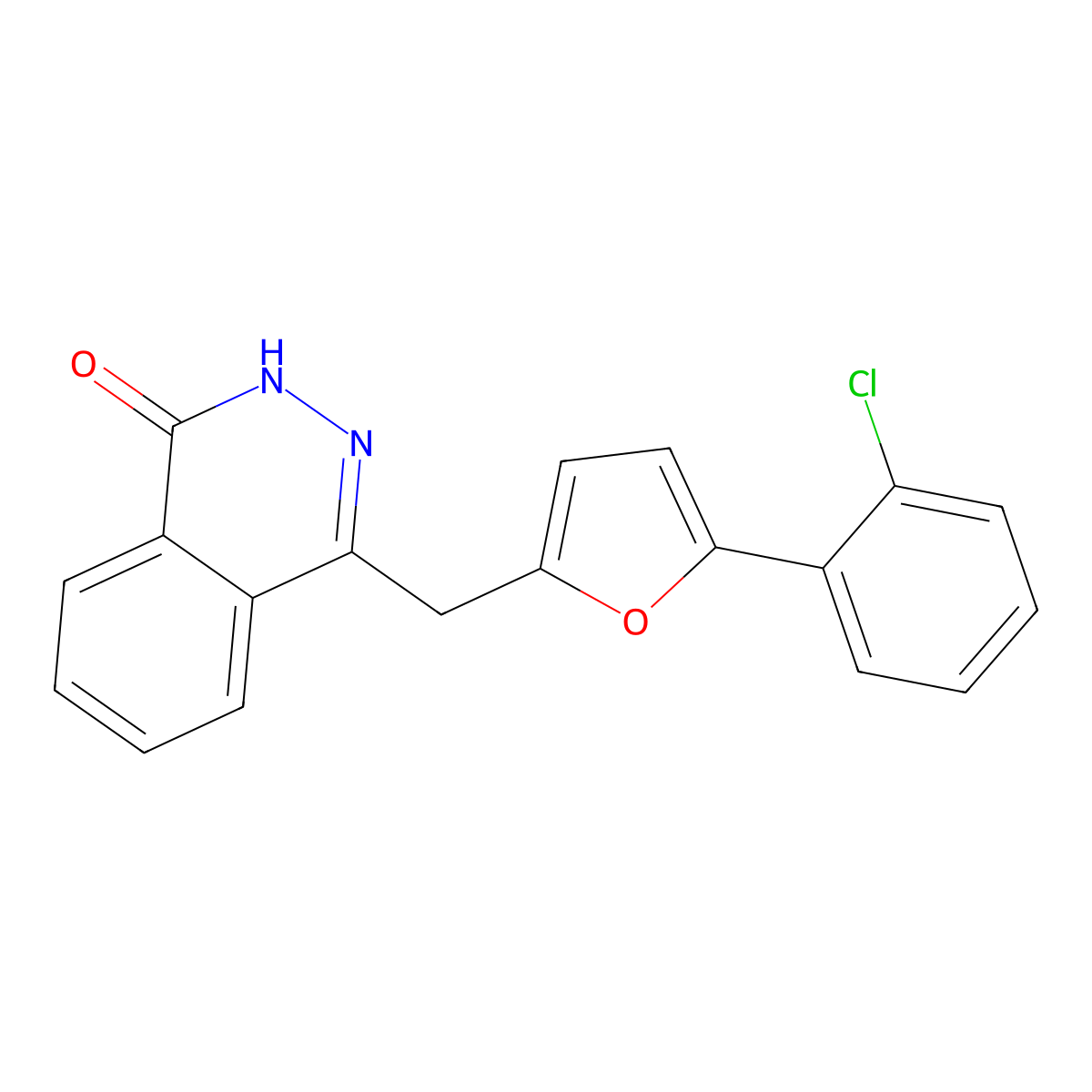 4-{[5-(2-chlorophenyl)-2-furyl]methyl}-1(2H)-phthalazinone molecular structure, CAS 338785-59-4