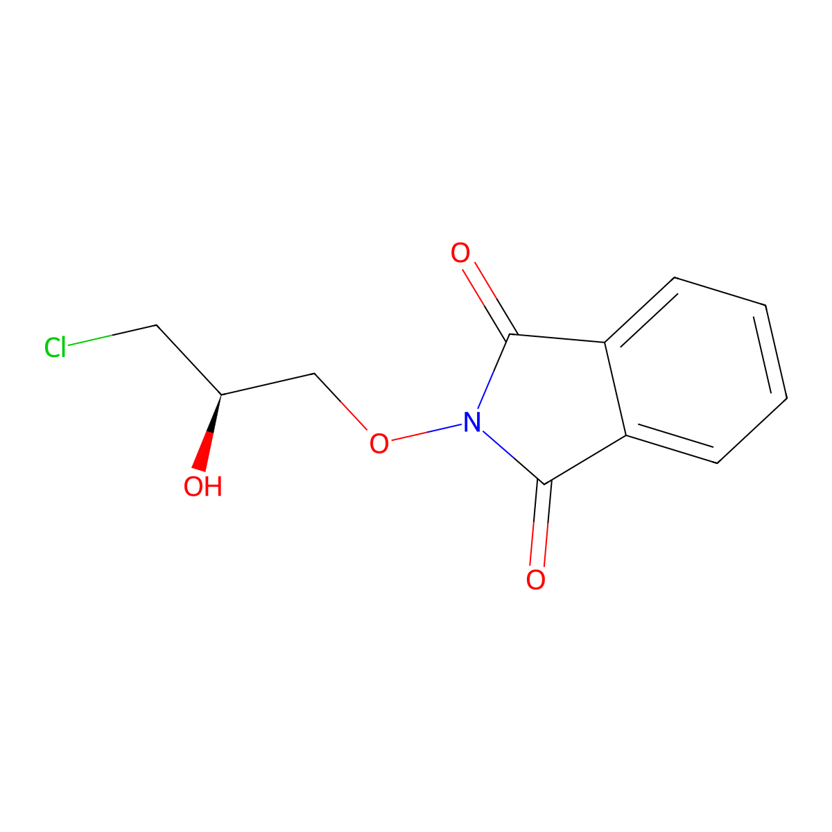 (R)-2-(3-Chloro-2-hydroxypropoxy)isoindoline-1,3-dione molecular structure, CAS 338786-76-8