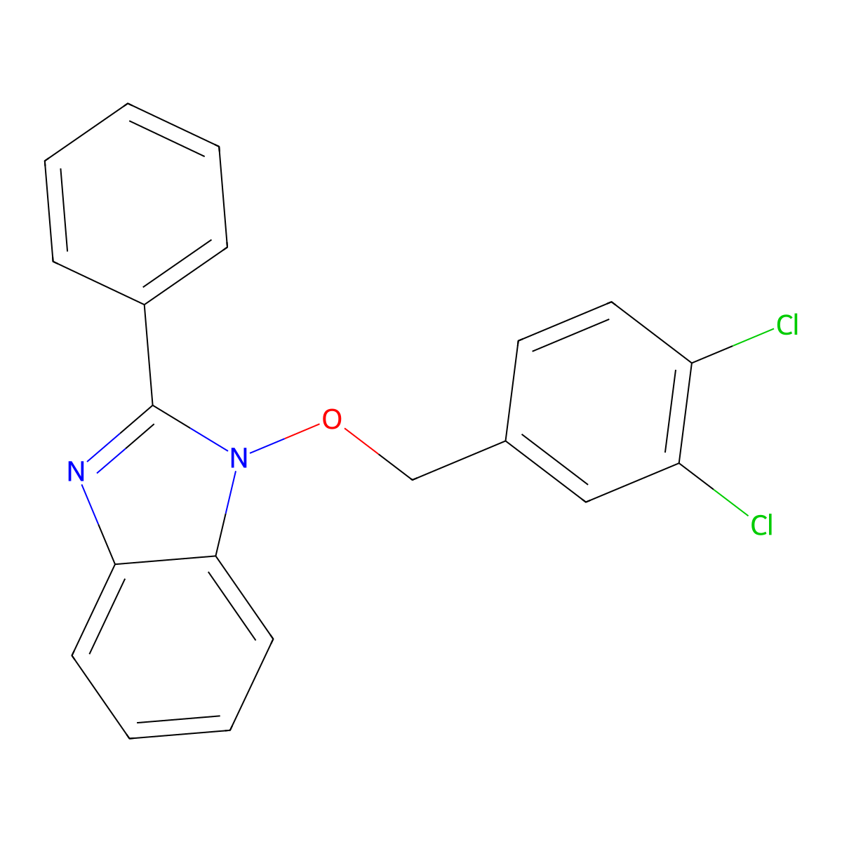 1-[(3,4-dichlorobenzyl)oxy]-2-phenyl-1H-1,3-benzimidazole molecular structure, CAS 338786-91-7