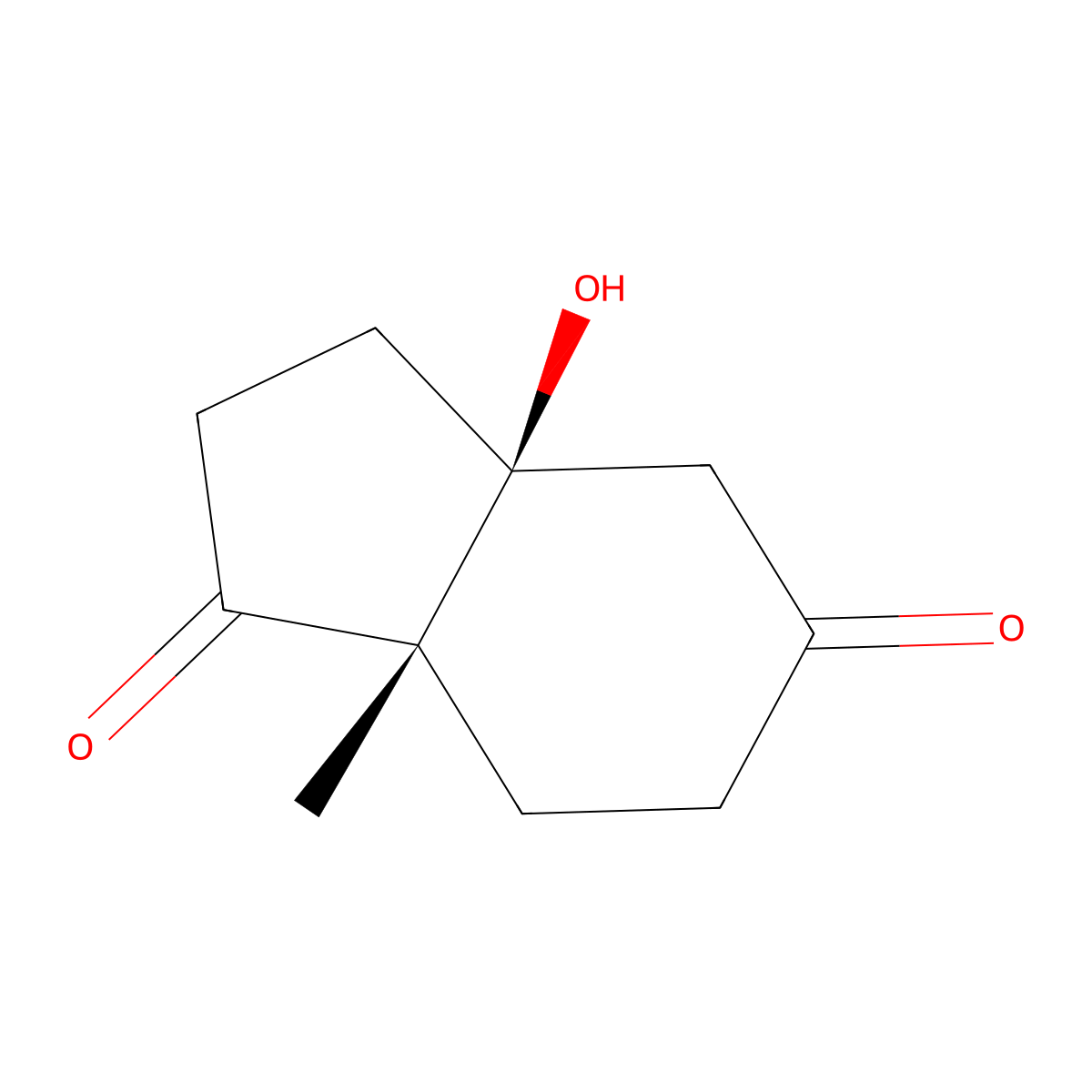 3a-Hydroxy-7a-methylhexahydro-1H-indene-1,5(4H)-dione molecular structure, CAS 33879-04-8