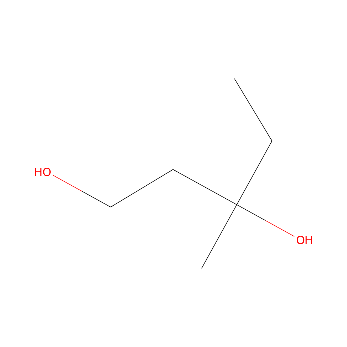 3-Methylpentane-1,3-diol molecular structure, CAS 33879-72-0