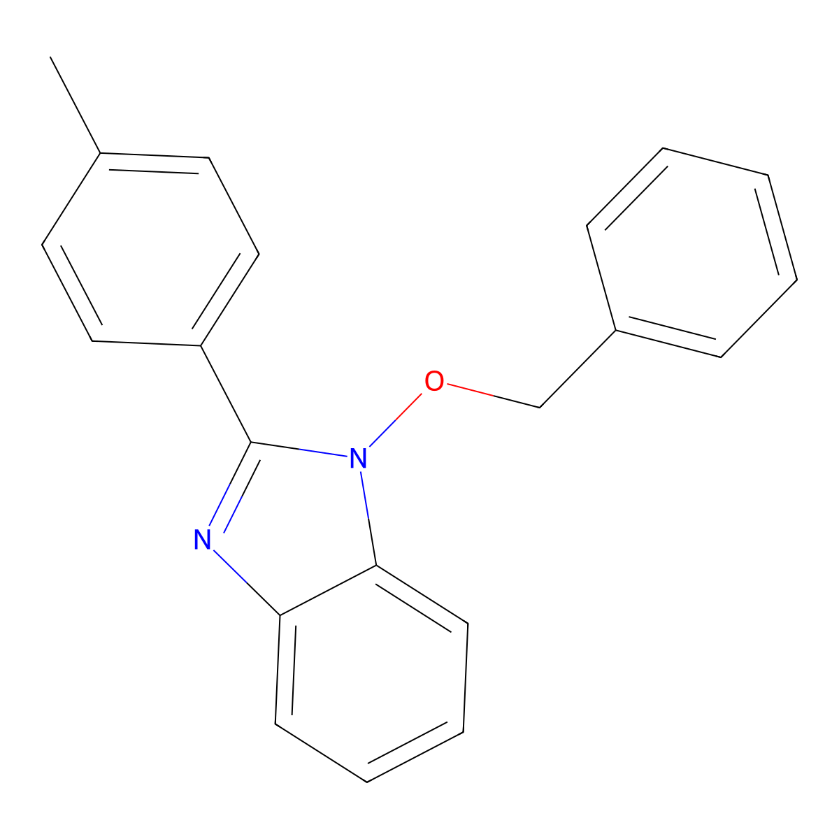 1-(benzyloxy)-2-(4-methylphenyl)-1H-1,3-benzimidazole molecular structure, CAS 338791-35-8