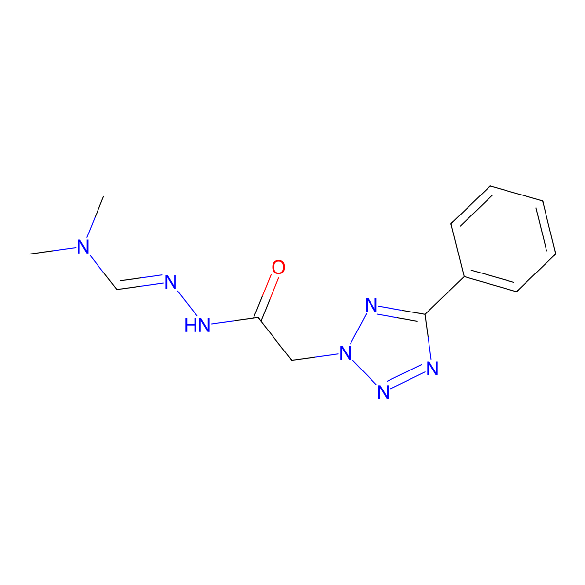 N'-[(1E)-(dimethylamino)methylidene]-2-(5-phenyl-2H-1,2,3,4-tetrazol-2-yl)acetohydrazide molecular structure, CAS 338791-37-0