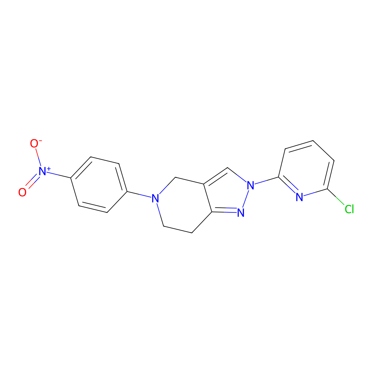 2-(6-chloro-2-pyridinyl)-5-(4-nitrophenyl)-4,5,6,7-tetrahydro-2H-pyrazolo[4,3-c]pyridine molecular structure, CAS 338791-51-8