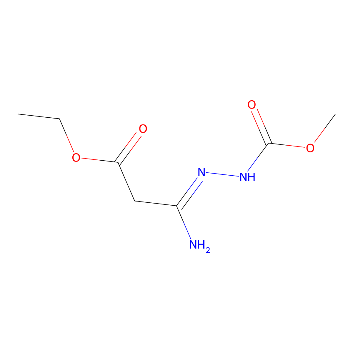 Methyl 2-(3-ethoxy-3-oxopropanimidoyl)-1-hydrazinecarboxylate molecular structure, CAS 338791-53-0