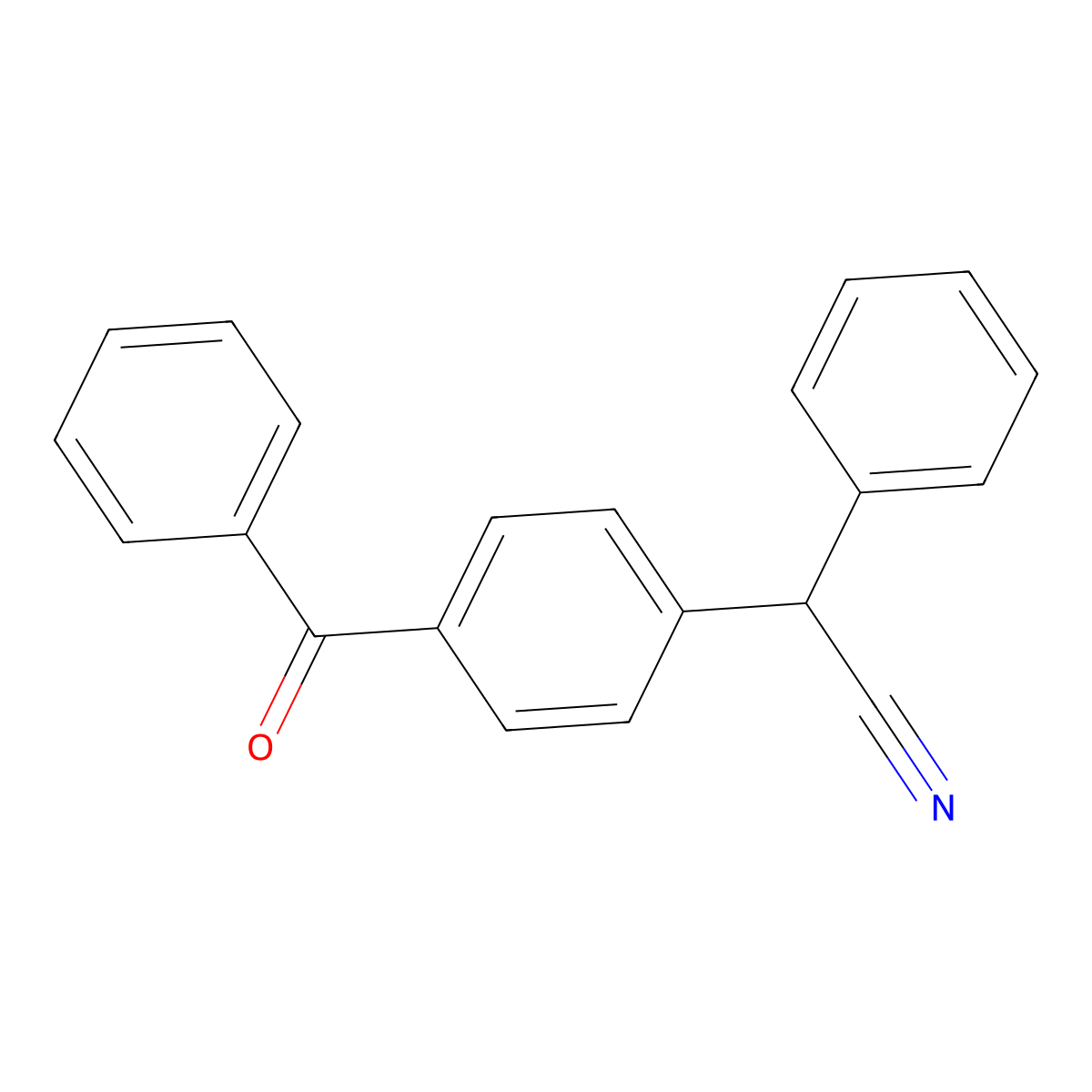 2-(4-Benzoylphenyl)-2-phenylacetonitrile molecular structure, CAS 338791-77-8