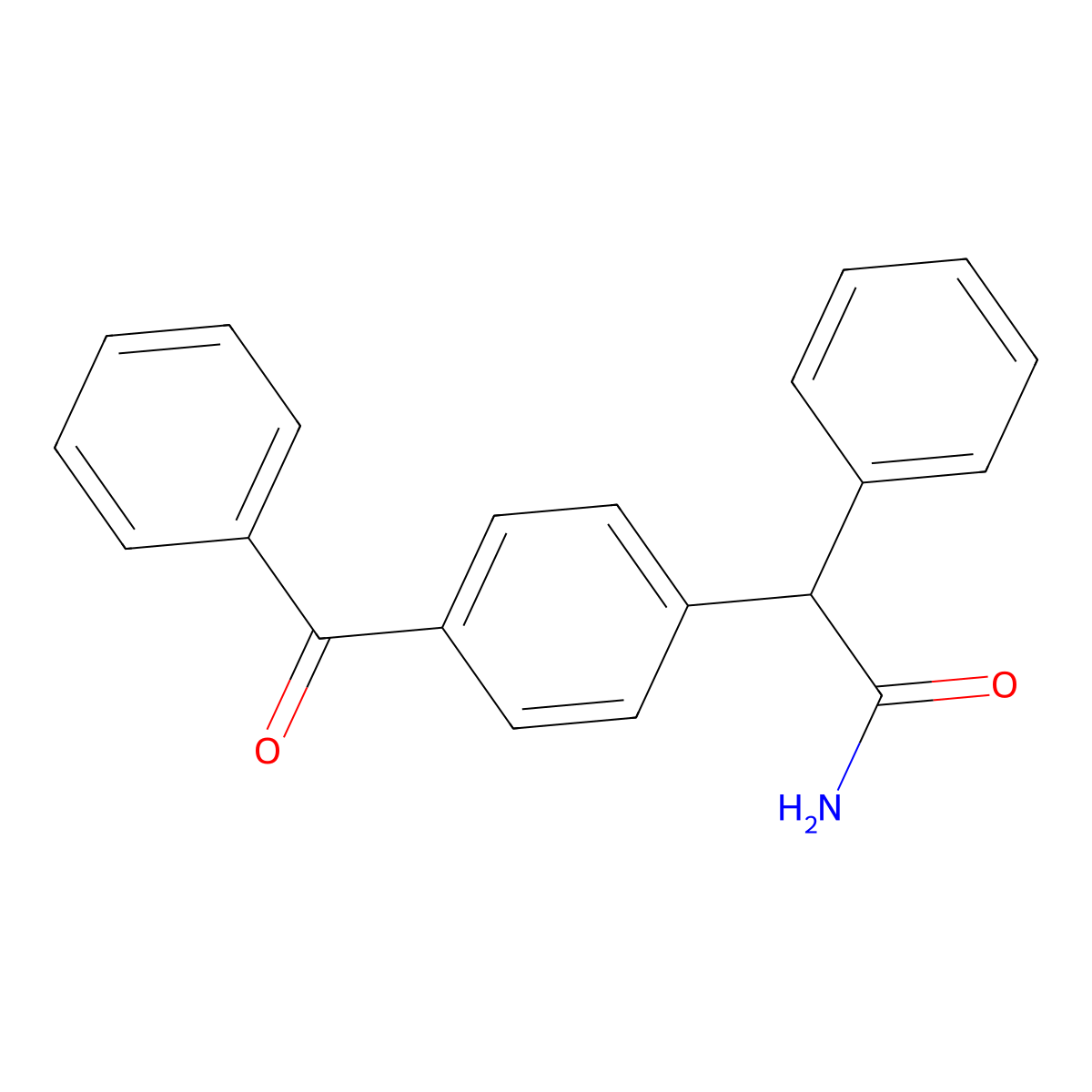 2-(4-Benzoylphenyl)-2-phenylacetamide molecular structure, CAS 338791-83-6
