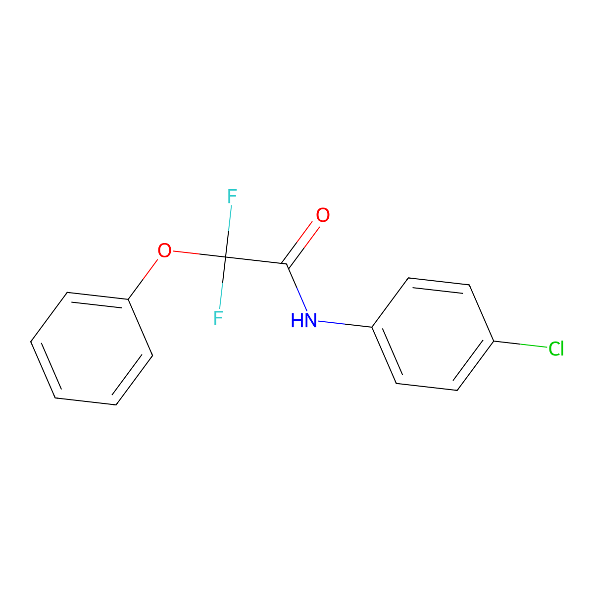 N-(4-chlorophenyl)-2,2-difluoro-2-phenoxyacetamide molecular structure, CAS 338791-86-9