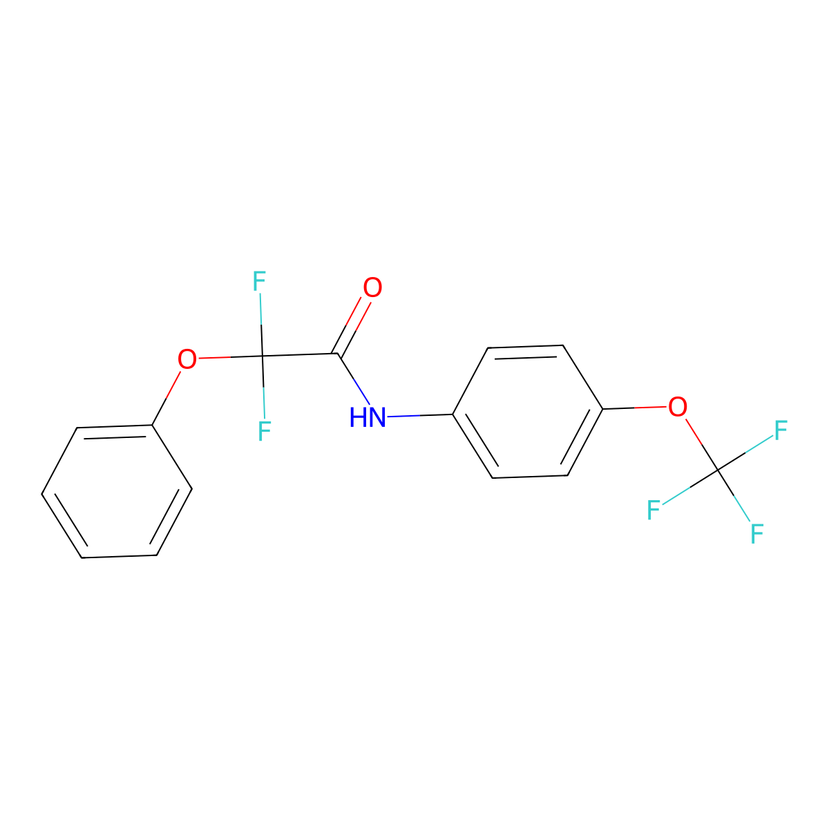 2,2-difluoro-2-phenoxy-N-[4-(trifluoromethoxy)phenyl]acetamide molecular structure, CAS 338791-88-1