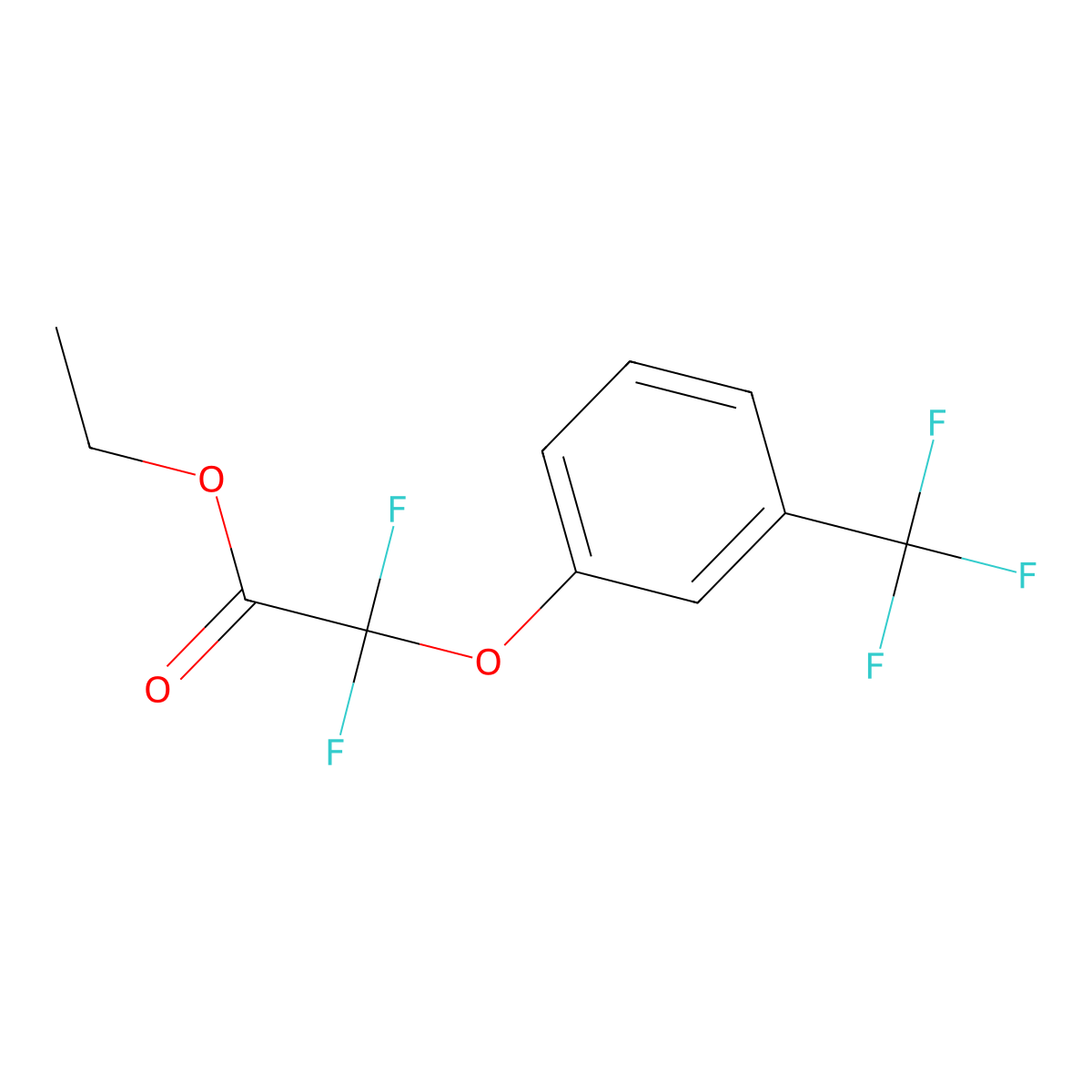 Ethyl 2,2-difluoro-2-[3-(trifluoromethyl)phenoxy]acetate molecular structure, CAS 338791-94-9