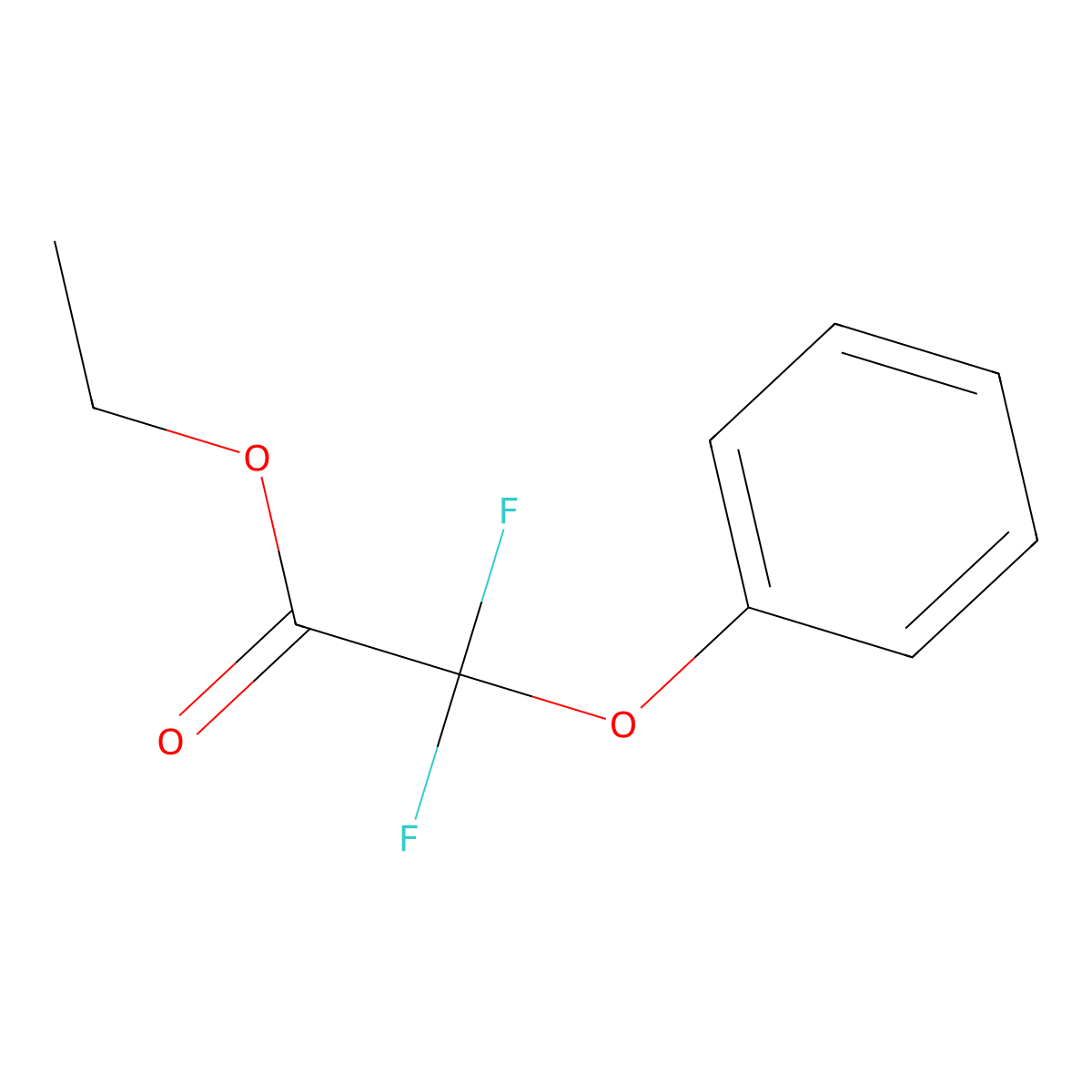 Ethyl 2,2-difluoro-2-phenoxyacetate molecular structure, CAS 338791-95-0
