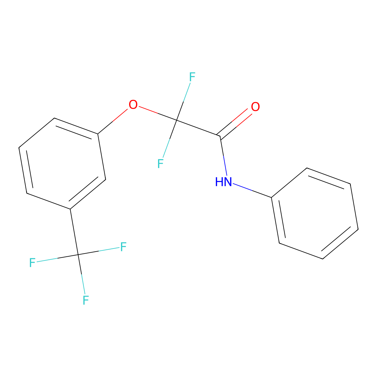 2,2-difluoro-N-phenyl-2-[3-(trifluoromethyl)phenoxy]acetamide molecular structure, CAS 338791-99-4