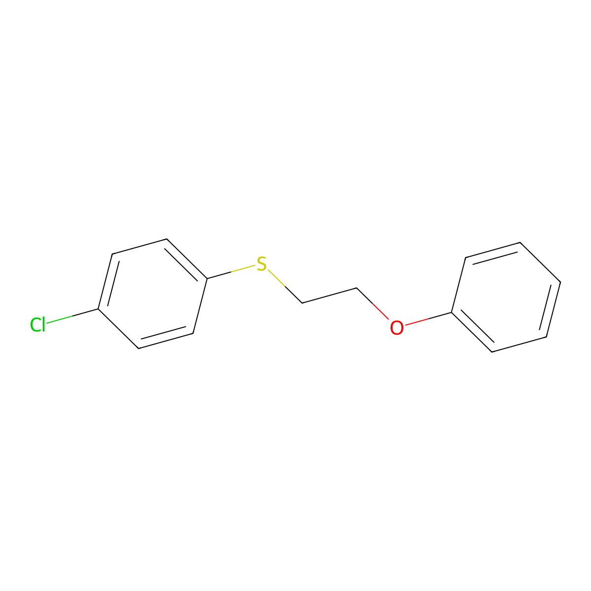1-Chloro-4-[(2-phenoxyethyl)sulfanyl]benzene molecular structure, CAS 338792-26-0