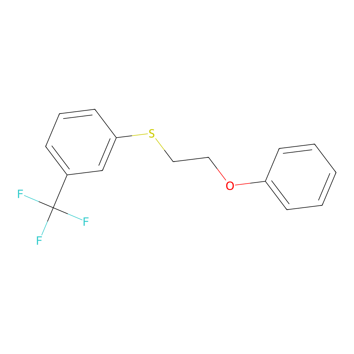 1-(2-Phenoxyethylsulfanyl)-3-(trifluoromethyl)benzene molecular structure, CAS 338792-27-1