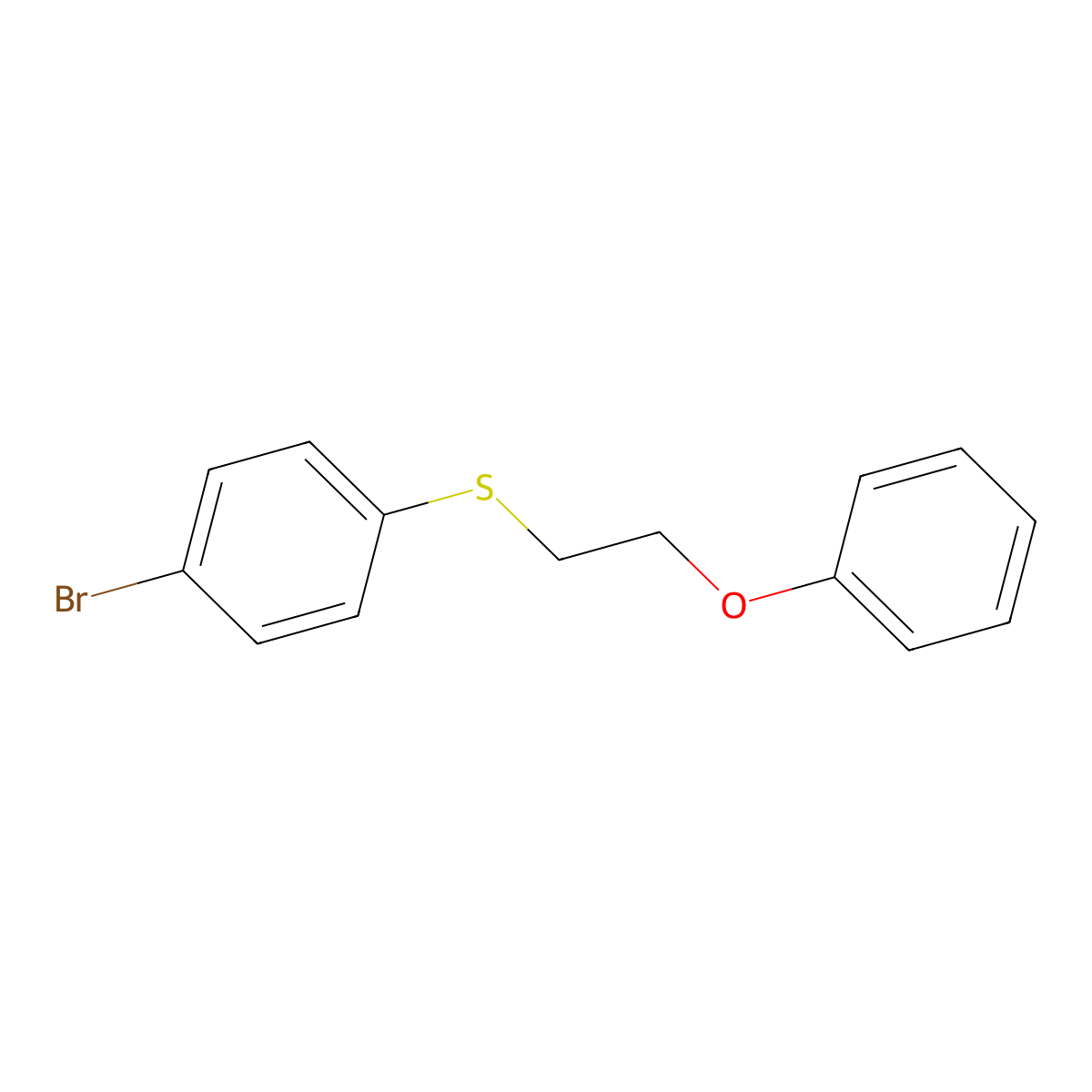 1-Bromo-4-[(2-phenoxyethyl)sulfanyl]benzene molecular structure, CAS 338792-41-9
