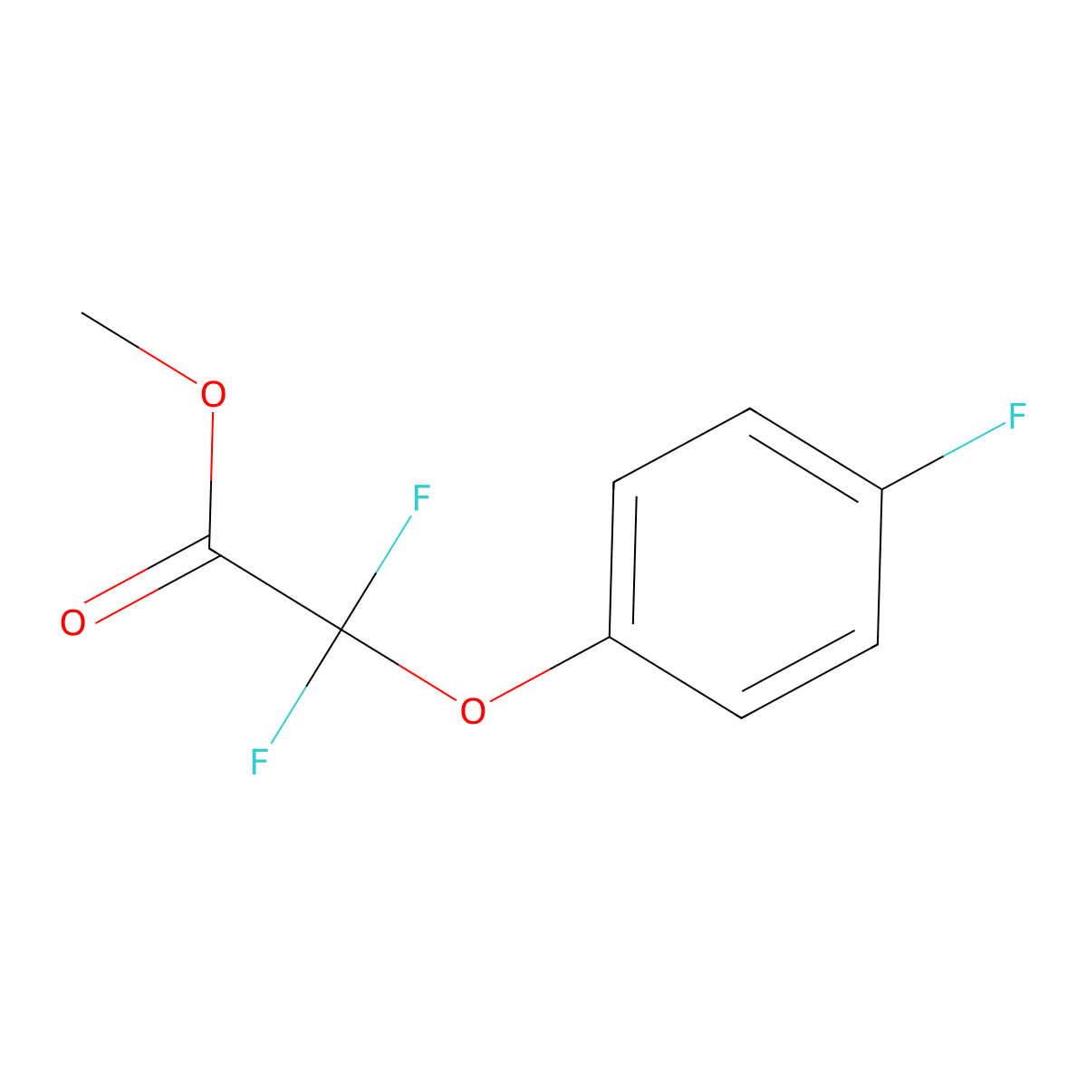 Methyl 2,2-difluoro-2-(4-fluorophenoxy)acetate molecular structure, CAS 338792-43-1