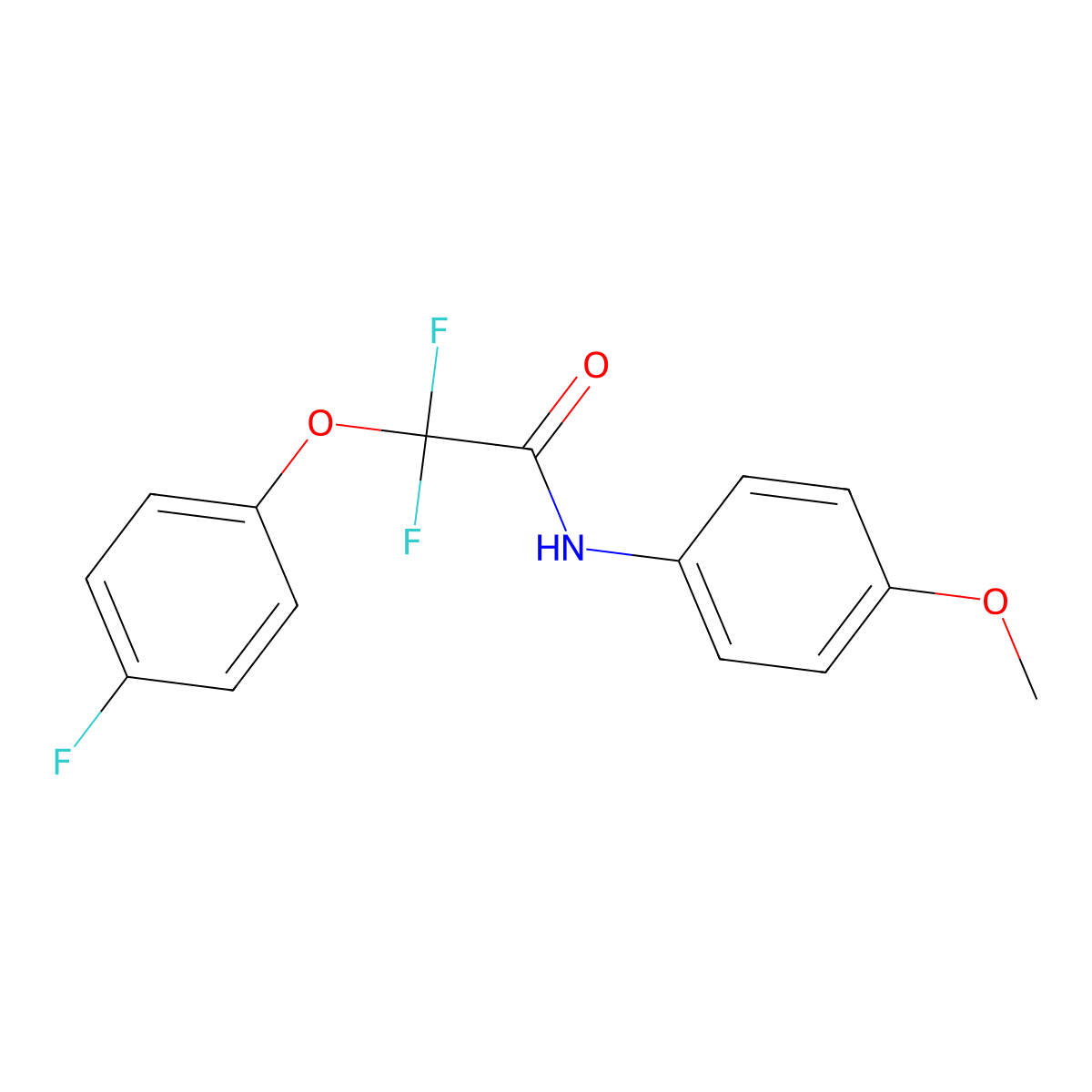 2,2-difluoro-2-(4-fluorophenoxy)-N-(4-methoxyphenyl)acetamide molecular structure, CAS 338792-49-7