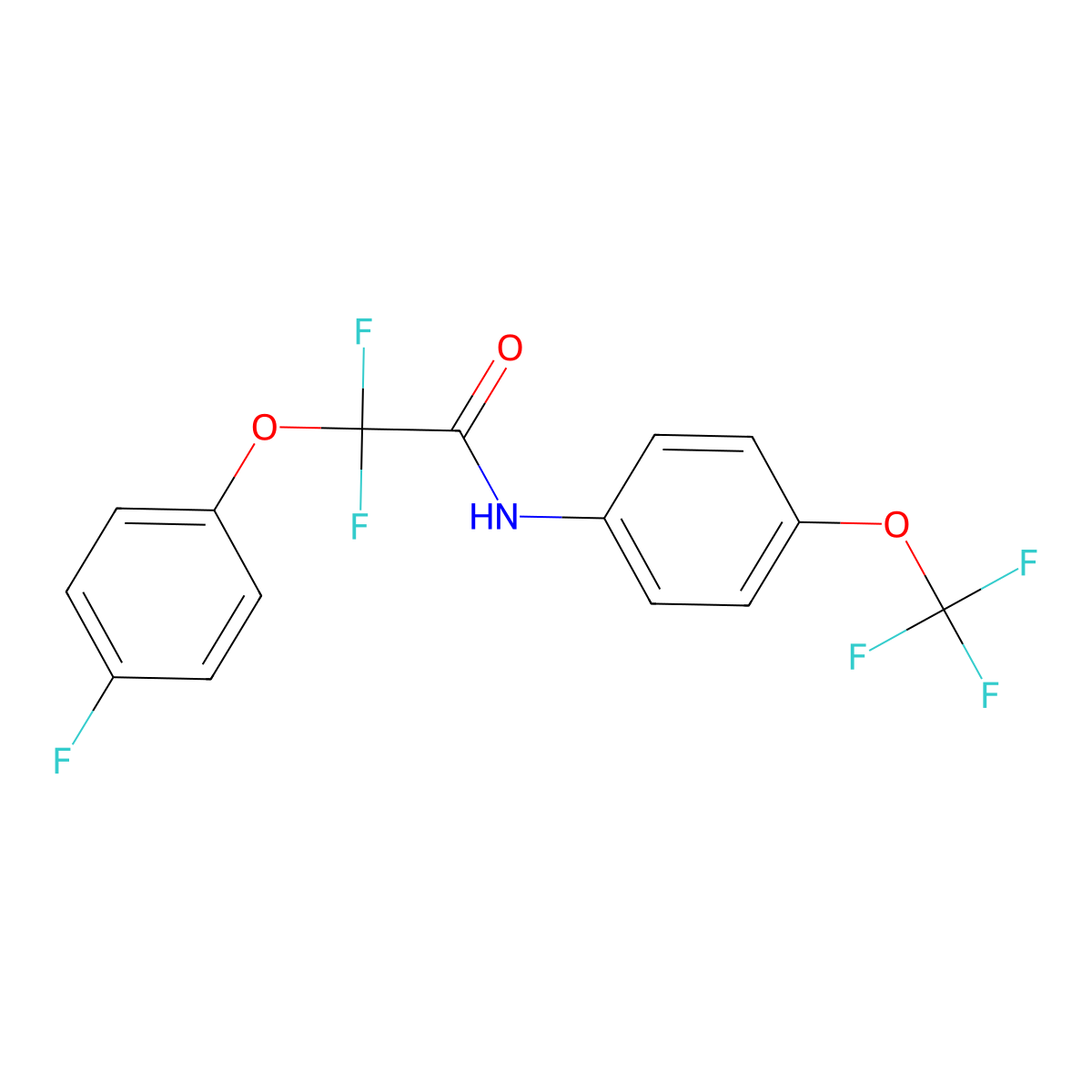 2,2-difluoro-2-(4-fluorophenoxy)-N-[4-(trifluoromethoxy)phenyl]acetamide molecular structure, CAS 338792-50-0