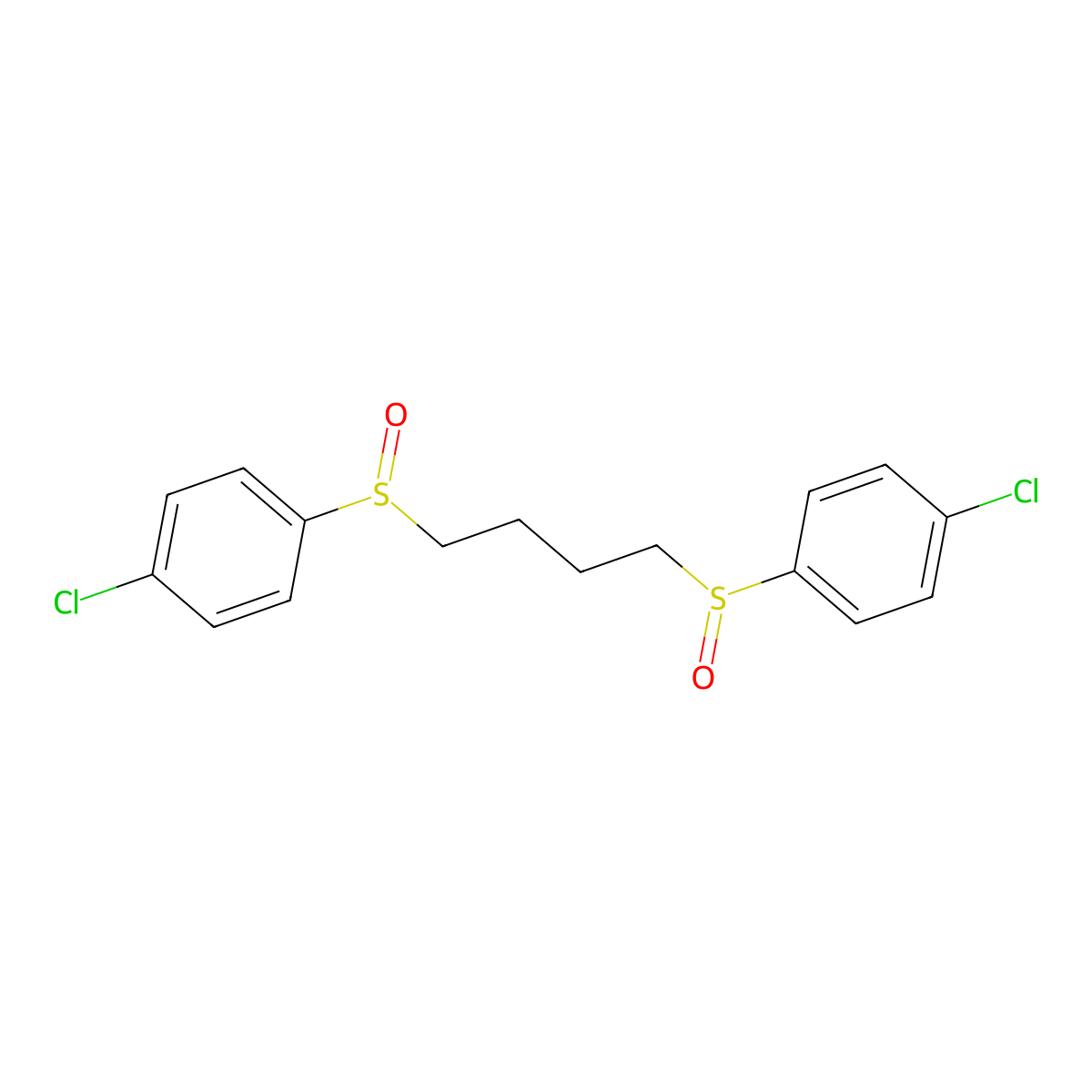 (4-Chlorophenyl){4-[(4-chlorophenyl)sulfinyl]butyl}oxo-lambda~4~-sulfane molecular structure, CAS 338792-57-7