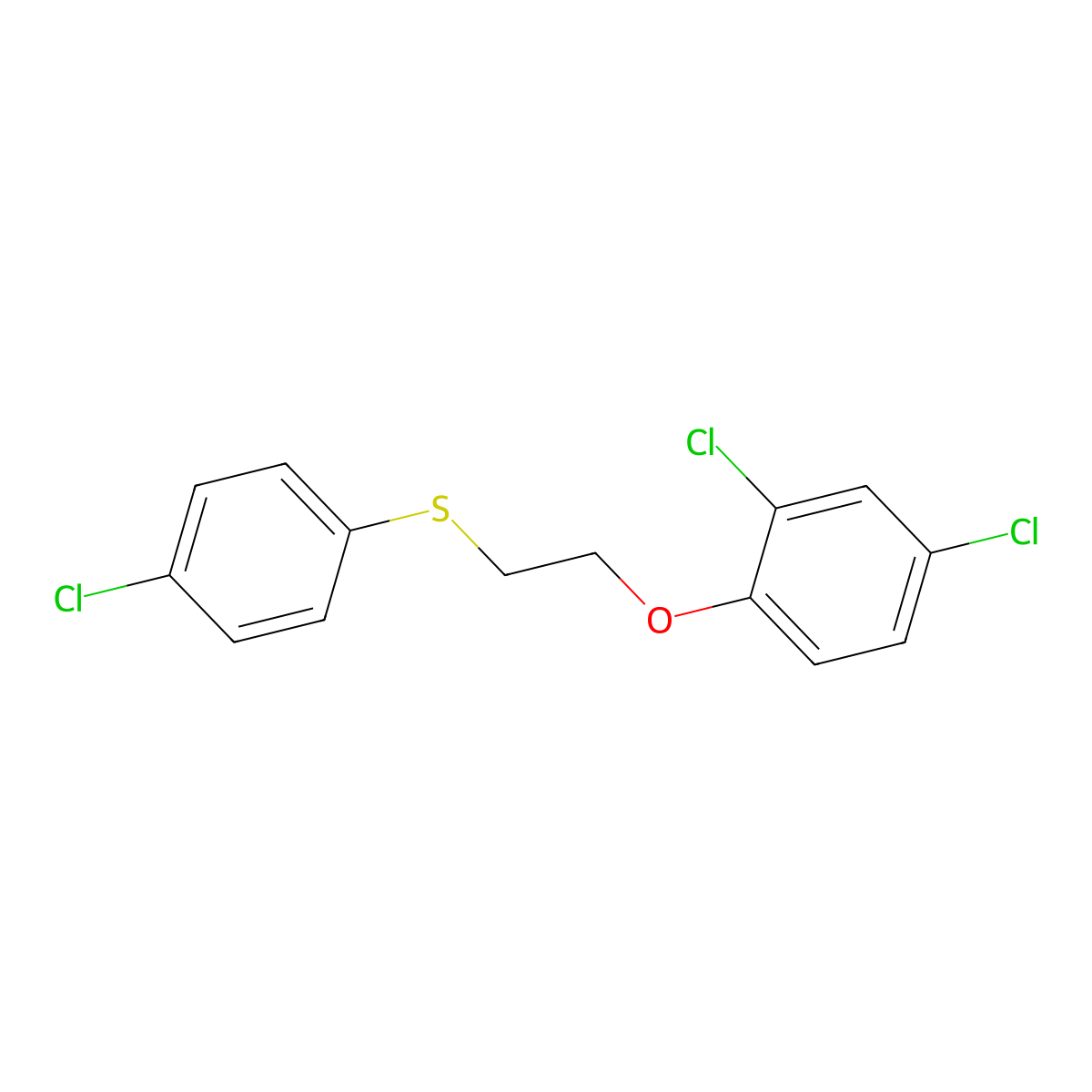 2,4-Dichloro-1-{2-[(4-chlorophenyl)sulfanyl]ethoxy}benzene molecular structure, CAS 338792-76-0