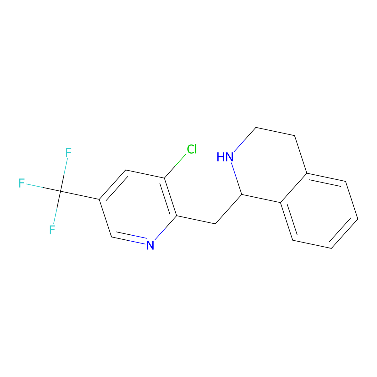 1-{[3-Chloro-5-(trifluoromethyl)-2-pyridinyl]methyl}-1,2,3,4-tetrahydroisoquinoline molecular structure, CAS 338793-09-2
