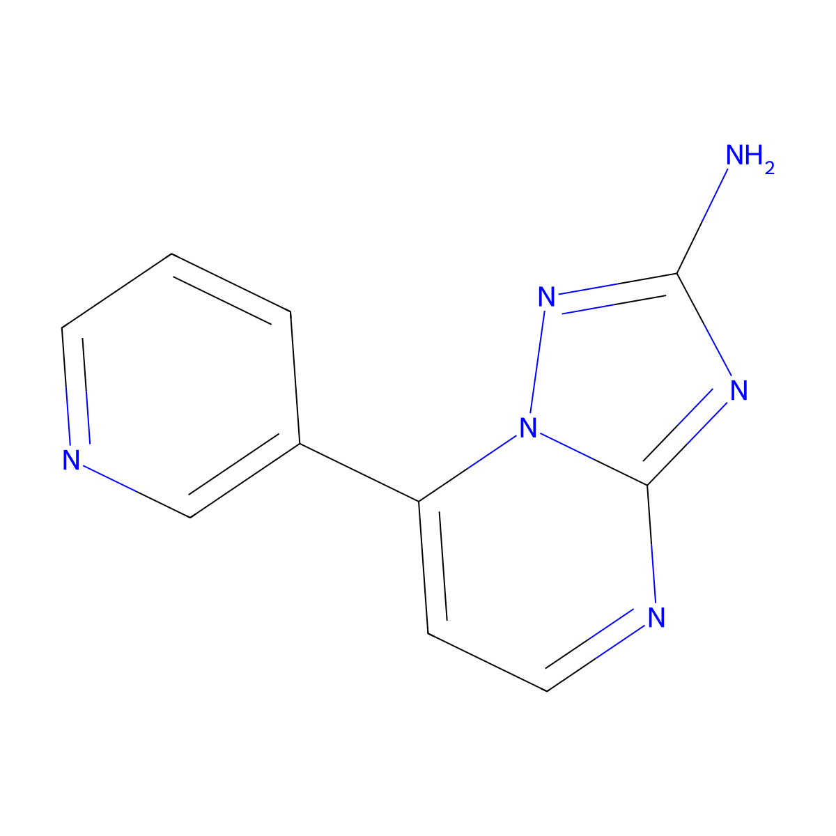 7-(3-Pyridinyl)[1,2,4]triazolo[1,5-a]pyrimidin-2-amine molecular structure, CAS 338793-20-7