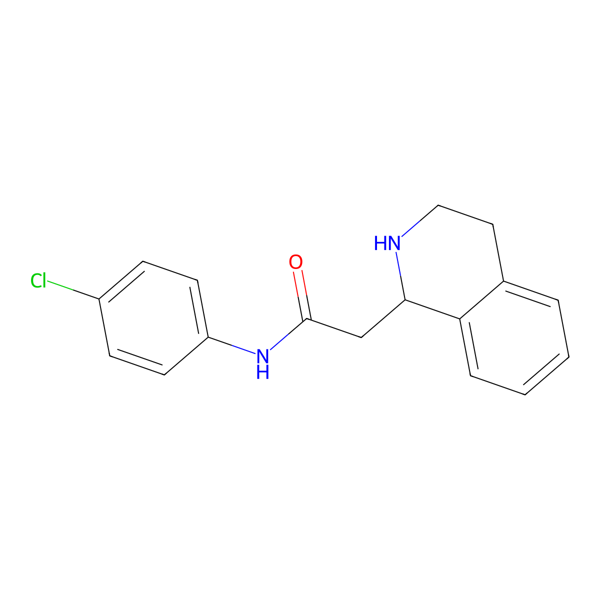 N-(4-chlorophenyl)-2-(1,2,3,4-tetrahydroisoquinolin-1-yl)acetamide molecular structure, CAS 338793-48-9