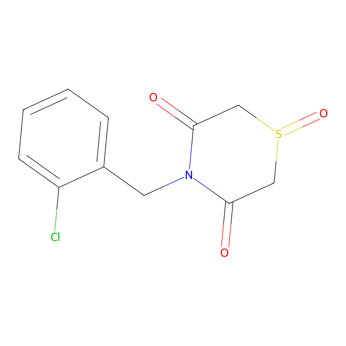 4-(2-Chlorobenzyl)-1lambda~4~,4-thiazinane-1,3,5-trione molecular structure, CAS 338793-65-0