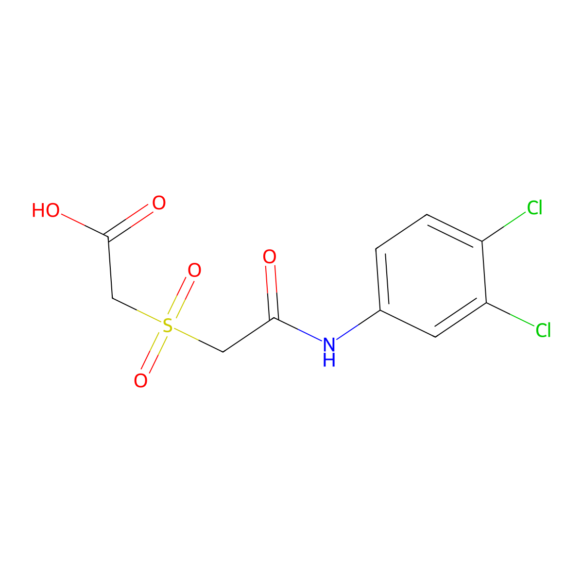 2-{[2-(3,4-Dichloroanilino)-2-oxoethyl]sulfonyl}acetic acid molecular structure, CAS 338793-68-3
