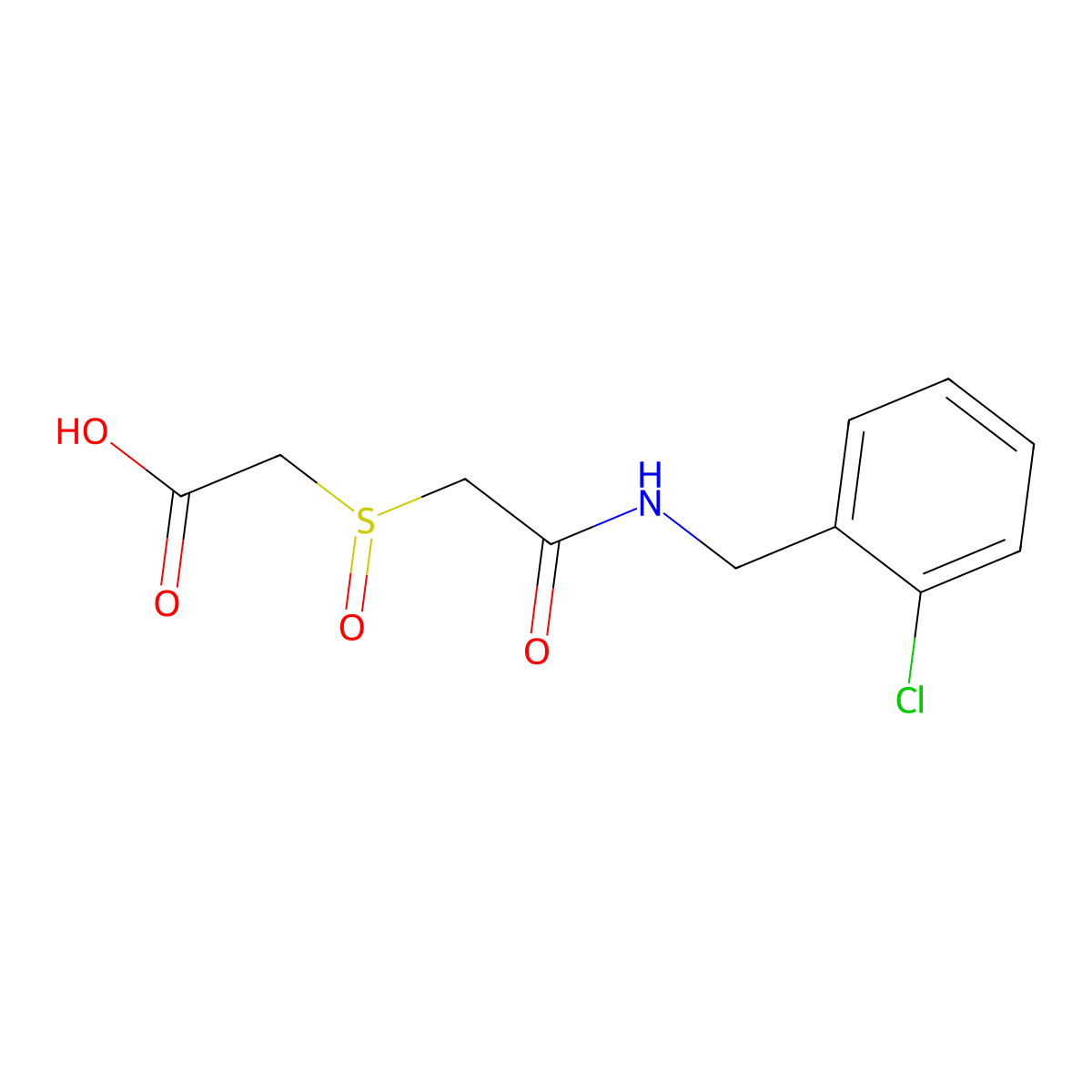 2-((2-((2-Chlorobenzyl)amino)-2-oxoethyl)sulfinyl)acetic acid molecular structure, CAS 338793-69-4