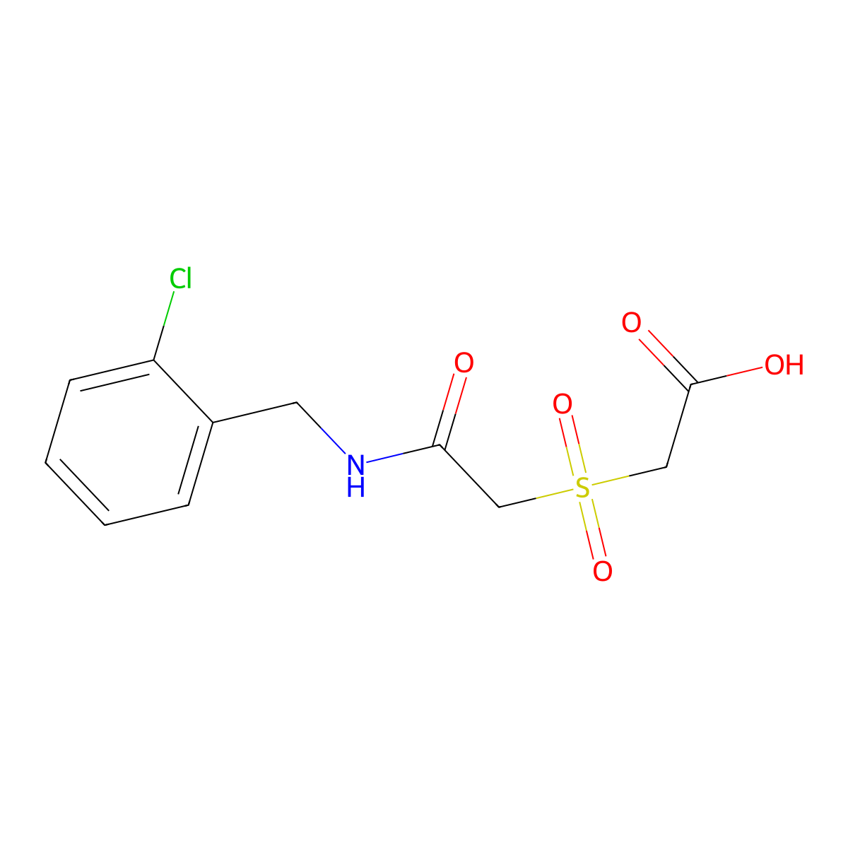2-({2-[(2-Chlorobenzyl)amino]-2-oxoethyl}sulfonyl)acetic acid molecular structure, CAS 338793-70-7