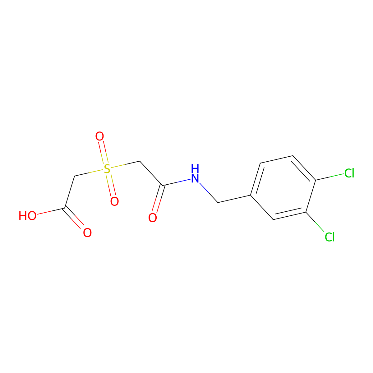 2-({2-[(3,4-Dichlorobenzyl)amino]-2-oxoethyl}sulfonyl)acetic acid molecular structure, CAS 338793-71-8