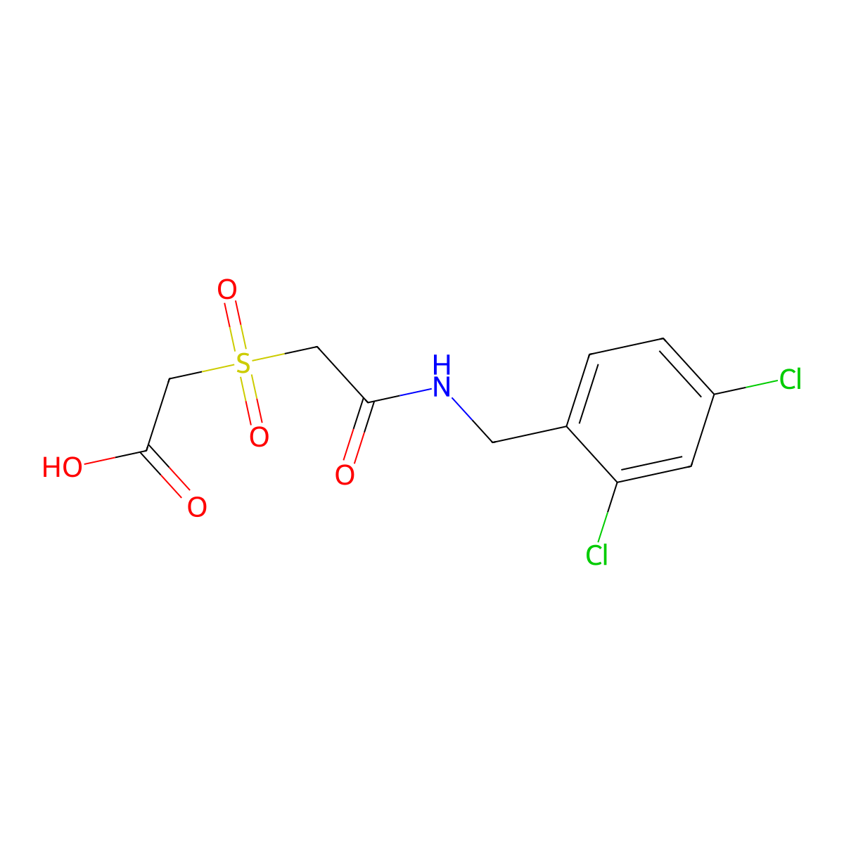 2-({2-[(2,4-Dichlorobenzyl)amino]-2-oxoethyl}sulfonyl)acetic acid molecular structure, CAS 338793-78-5