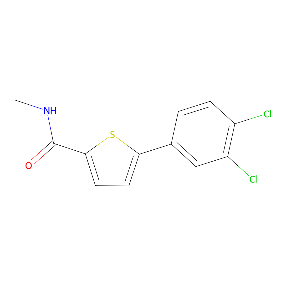 5-(3,4-dichlorophenyl)-N-methyl-2-thiophenecarboxamide molecular structure, CAS 338793-93-4